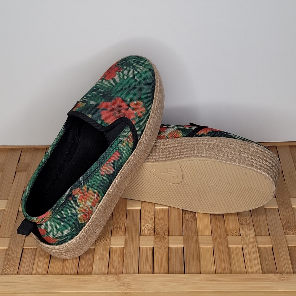 Zara Tropical Flower Leaf Platform Flat - Picture 6 of 8